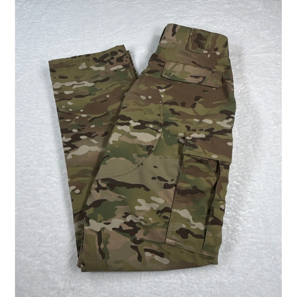 5.11 Tactical Mens 30 Long Camo MultiCam TDU Cargo Pants 74350